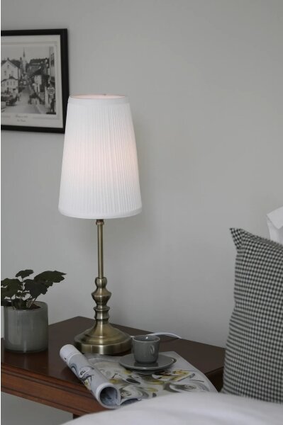 Markslöjd 108969 - Stolní lampa NOBLE 1xE14/40W/230V 56 cm bílá/mosaz