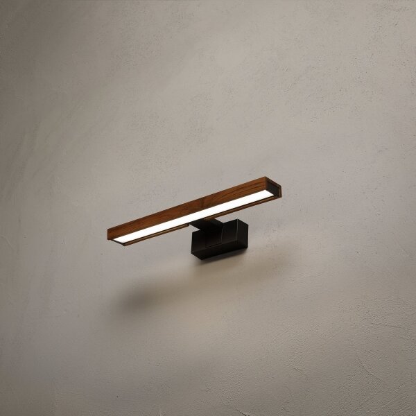 Brilagi-LED Koup osvět zrcadla WOODY MIRROR 3v1 LED/8W/230V 40 cm IP44 černá/dub