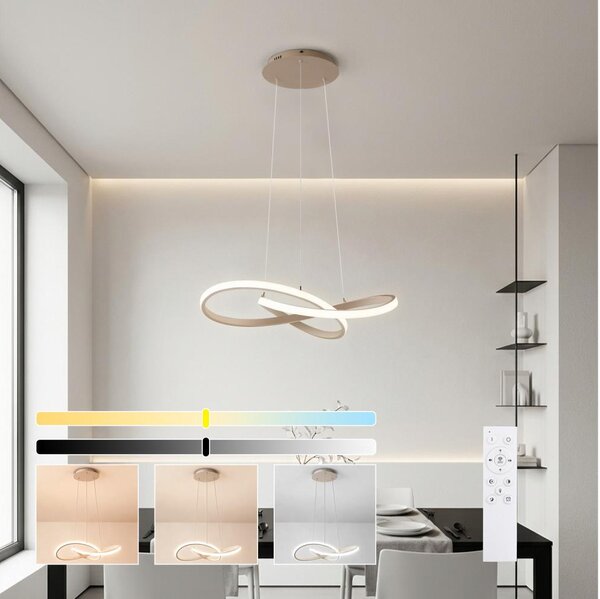 Brilagi - LED Stmívat. lustr na lanku INFINITY LED/55W/230V 50x50 cm béžová + DO