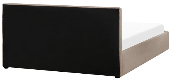 Postel s úložným prostorem Buklé MONTLAUR 160 x 200 cm Taupe