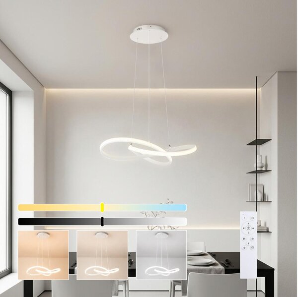Brilagi - LED Stmívat. lustr na lanku INFINITY LED/55W/230V 50x50 cm bílá + DO