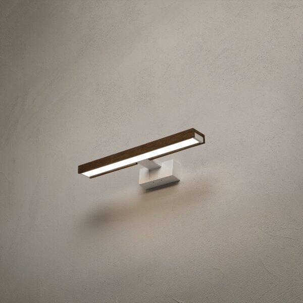 Brilagi-LED Koup osvět zrcadla WOODY MIRROR 3v1 LED/8W/230V 40 cm IP44 bílá/dub