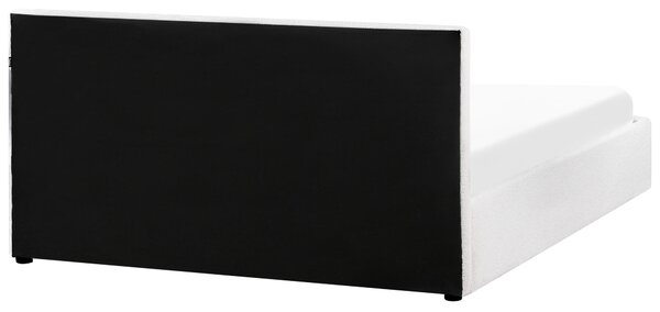 Postel s úložným prostorem Buklé MONTLAUR 160 x 200 cm Bílá