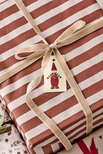 Ib Laursen Balicí papír Wide Red Stripes - 5 m IBL341