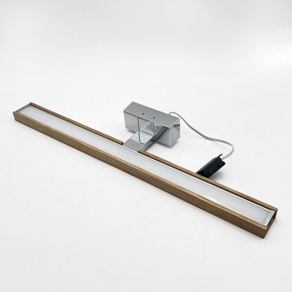 Brilagi-LED Koup osvět zrcad WOODY MIRROR 3v1 LED/12W/230V 60 cm IP44 chrom/dub