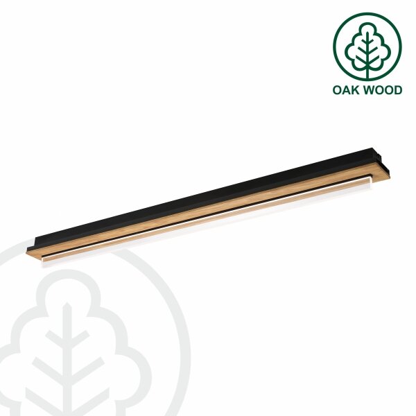 Brilagi - LED Stropní svítidlo WOODY FLAT LED/25W/230V dub/černá