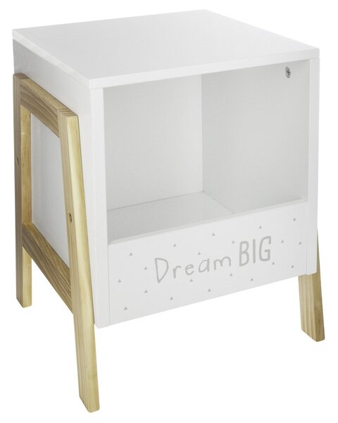 Dřevěný bílý regál do dětského pokoje, 40x33x30 cm