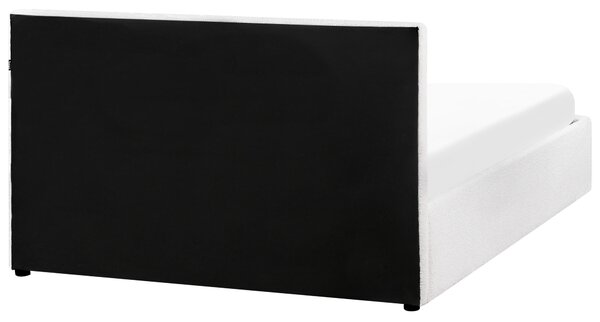 Postel s úložným prostorem Buklé MONTLAUR 140 x 200 cm Bílá
