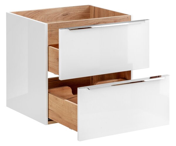 Comad Koupelnová skříňka pod umyvadlo Capri White 60 bílá/dub zlatý craft