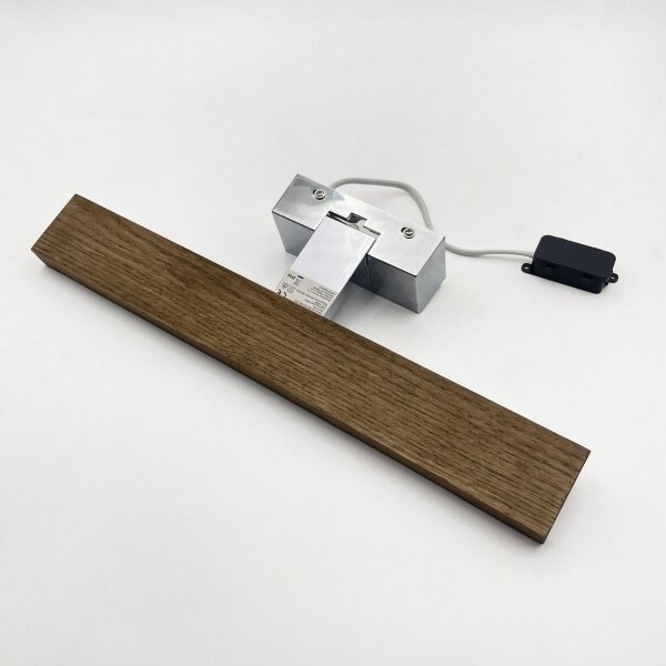 Brilagi-LED Koup osvět zrcad WOODY MIRROR 3v1 LED/8W/230V IP44 chrom/dub ořech