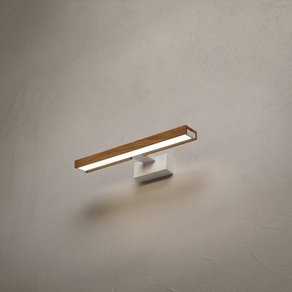 Brilagi - LED Koup osvět zrcadla 3v1 WOODY MIRROR LED/8W/230V IP44 bílá/dub