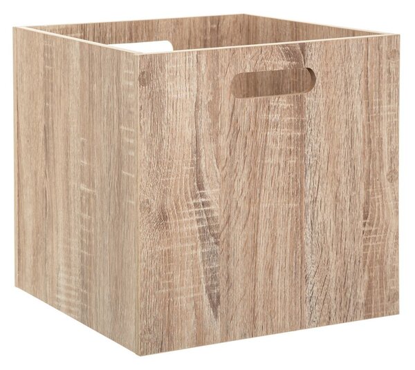 Skladovací krabička v barvě přírodního dřeva, 31 x 31 cm
