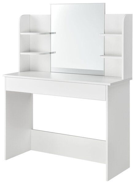 Toaletní stolek "Bella" bílý se zrcadlem, bez taburetky