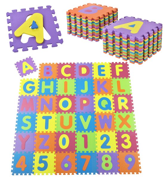 Dětské puzzle 36 částí od A po Z a od 0 po 9