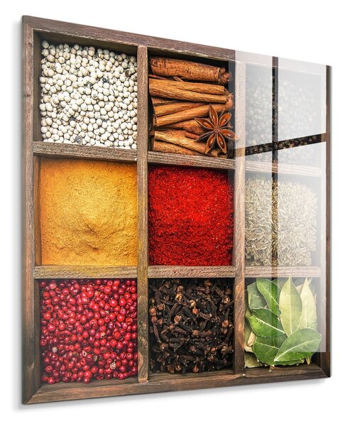 Skleněný obraz 30x30 cm Spices Box – Styler