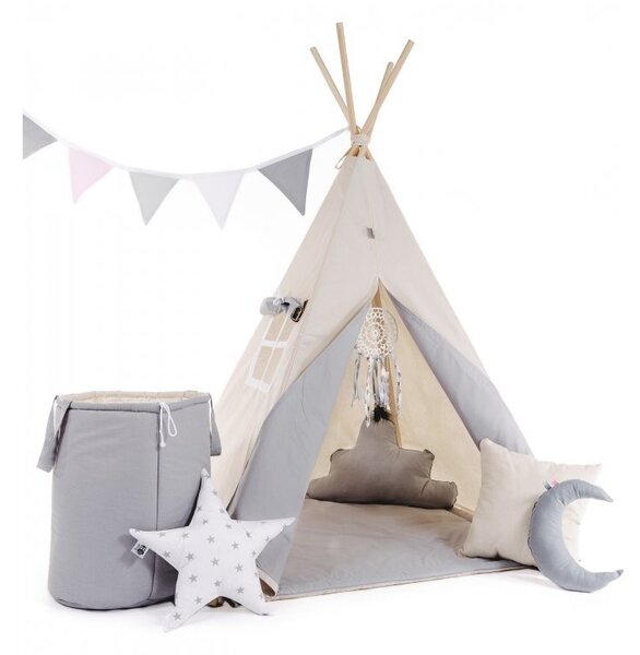 Teepee stan set pro děti béžový varianta: standard