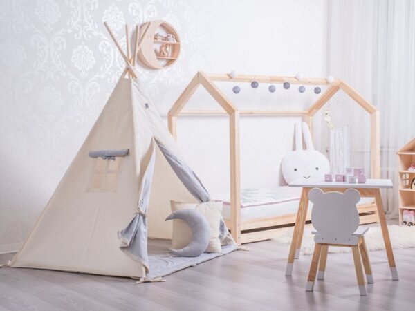 Teepee stan set pro děti béžový varianta: standard