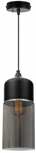 Závěsné svítidlo OSLO 2, 1x černé/grafitové skleněné stínítko