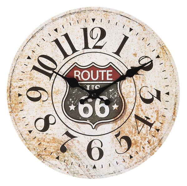Nástěnné dřevěné hodiny Route 66 30 cm (Clayre & Eef)
