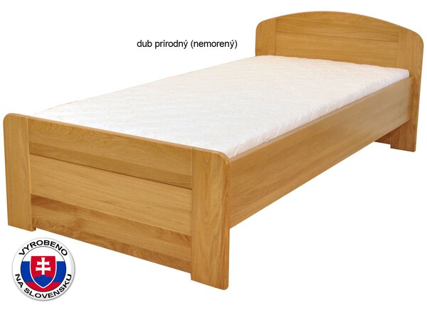 Jednolůžková postel 90 cm Petronila oblé čelo u nohou (masiv)