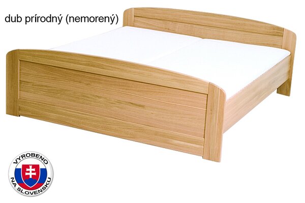 Jednolůžková postel 90 cm Petronila oblé čelo u nohou (masiv)