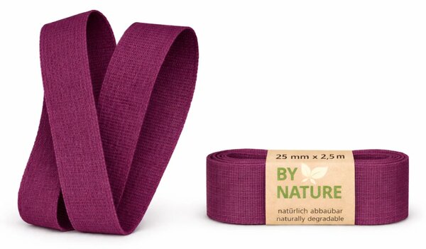Stuha látková Nature Taft – Deep Lavender fialová 25mm x 2,5m