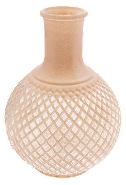 Skleněná váza světle růžová 18 cm (Clayre & Eef)