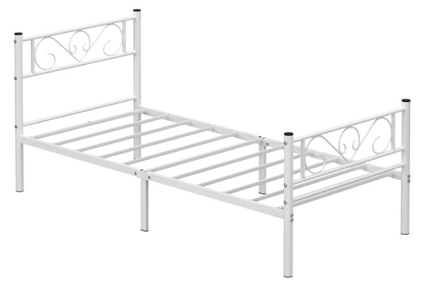 KOVOVÁ POSTEL, 90/190 cm bílá Boxxx - Jednolůžkové postele, Online Only