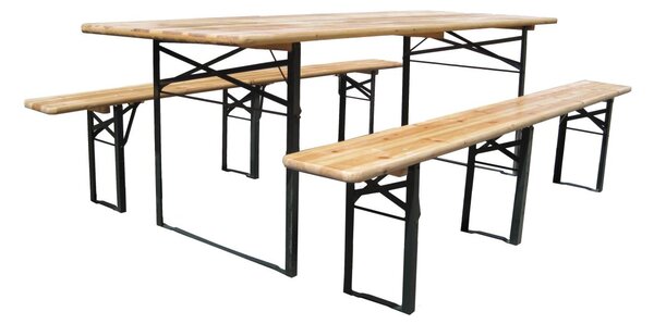 Hawaj Pivní set 220 x 50 x 25 cm 3 nohy na lavici
