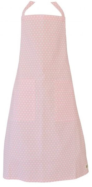 Kuchyňská zástěra bavlněná růžová s puntíky 70 x 85 cm (Isabelle Rose)