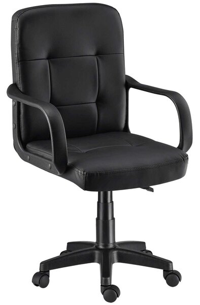 Kancelářská židle Pensacola výškově nastavitelná s polstrováním v černé barvě
