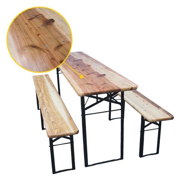 Hawaj Pivní set 220 x 50 x 25 cm 3 nohy na lavici