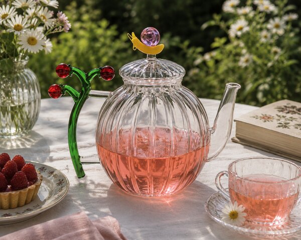 Ichendorf Milano designové konvice Teapot Optic Tomatoes and Snail