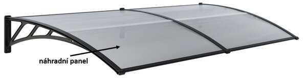 Panel polykarbonátu pro vchodový přístřešek 970x493,5mm