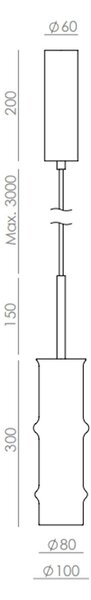 Aromas Canna LED závěsné svítidlo Černá matná