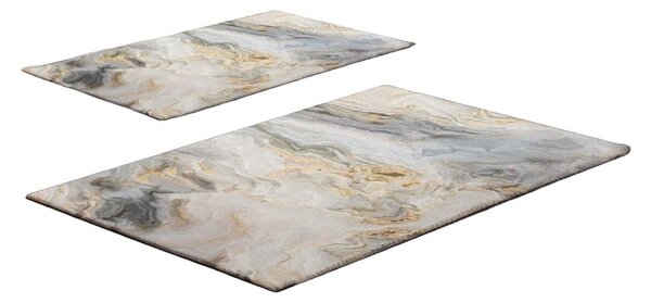 Šedo-béžové koupelnové předložky v sadě 2 ks 60x100 cm – Foutastic