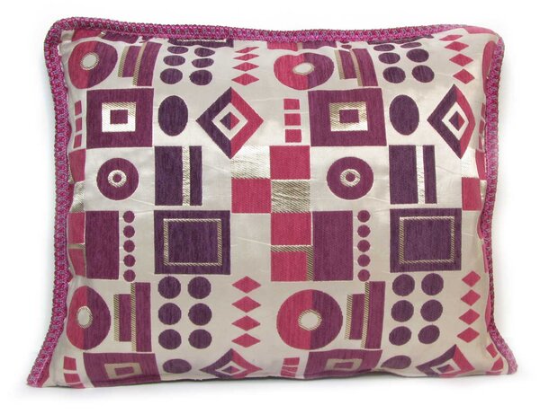 Smilargan Povlak na polštář Tetouan - růžovo-fialový s geometrickými vzory