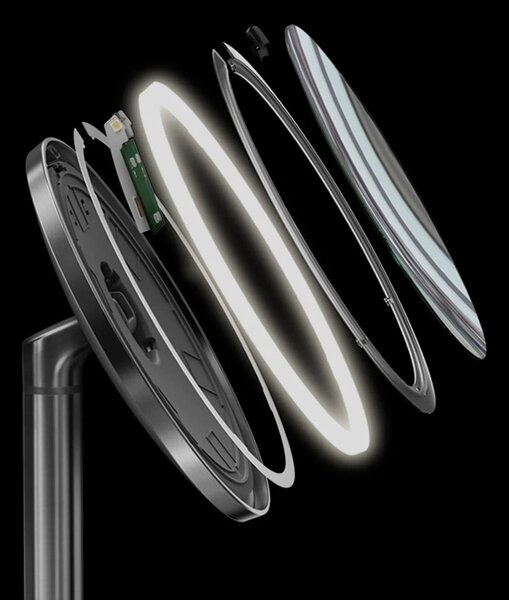 Nástěnné kosmetické zvětšovací zrcadlo s osvětlením (5x) ø 20 cm Sensor – simplehuman