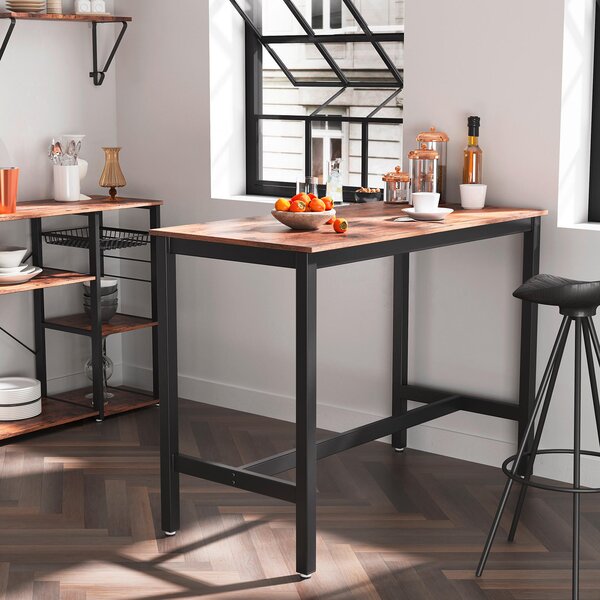 BAROVÝ STŮL, hnědá, černá, 120/60/90 cm Boxxx - Barové stoly, Online Only