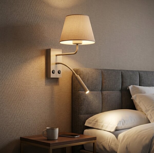 Nástěnná lampa ARDEN 1xE27/15W/230V + 1xG9/8W béžová