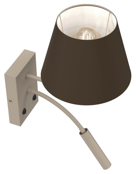 Nástěnná lampa ARDEN 1xE27/15W/230V + 1xG9/8W béžová/hnědá