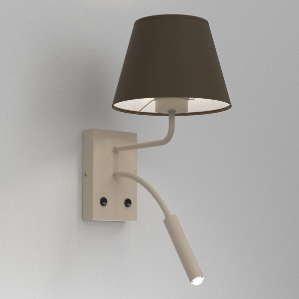 Nástěnná lampa ARDEN 1xE27/15W/230V + 1xG9/8W béžová/hnědá