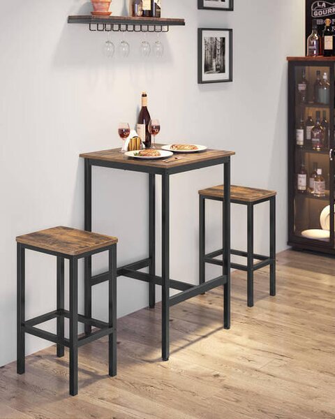 BAROVÝ STŮL, hnědá, černá, 60/60/90 cm Boxxx - Barové stoly, Online Only