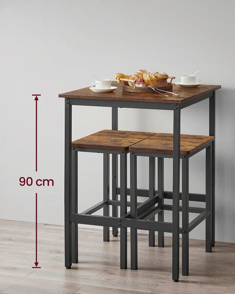 BAROVÝ STŮL, hnědá, černá, 60/60/90 cm Boxxx - Barové stoly, Online Only