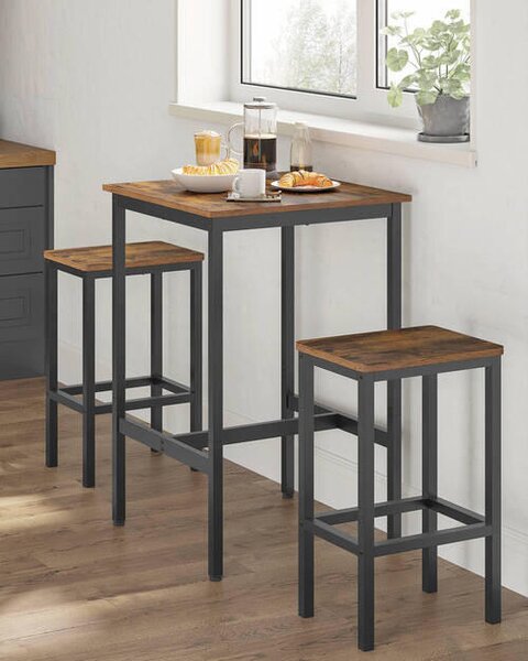 BAROVÝ STŮL, hnědá, černá, 60/60/90 cm Boxxx - Barové stoly, Online Only