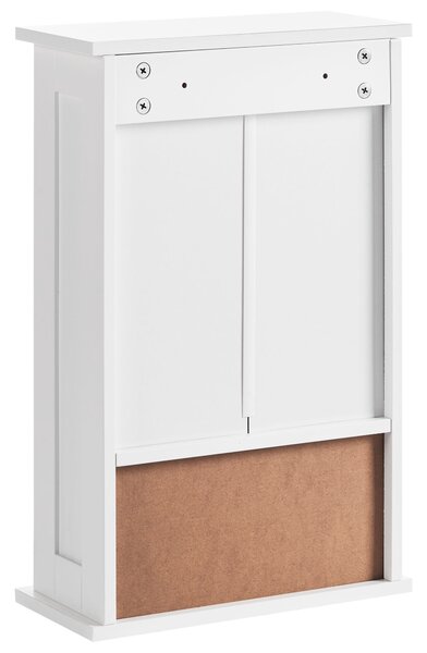 Nástěnná zrcadlová skříňka do koupelny HUILA 34 cm 53 cm Bílá