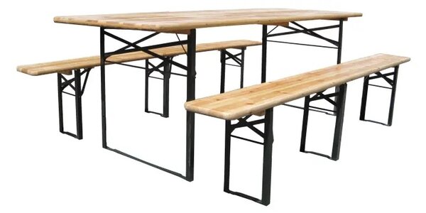 Hawaj Pivní set 200 x 50 x 25 cm - 3 nohy na lavici