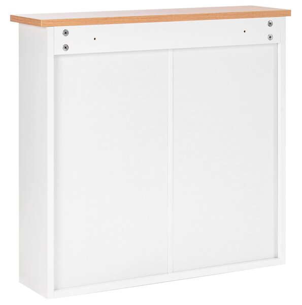 Nástěnná zrcadlová skříňka do koupelny ALAMOS 65 cm 60 cm Bílá