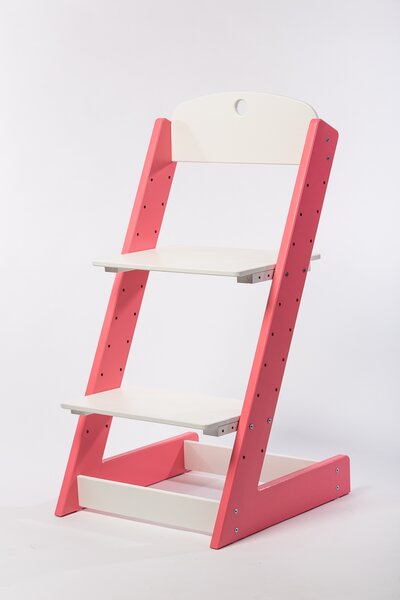 Lucas Wood Style rostoucí židle ALFA III - růžová/bílá