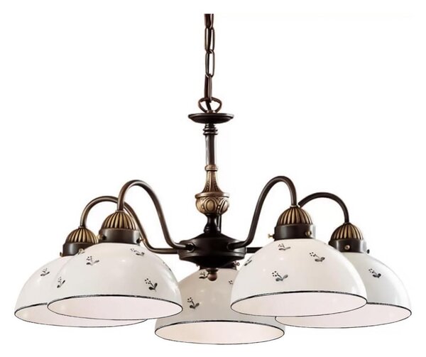 Kolarz 731.85.16 - Lustr na řetězu NONNA 5xE27/75W/230V modrá
